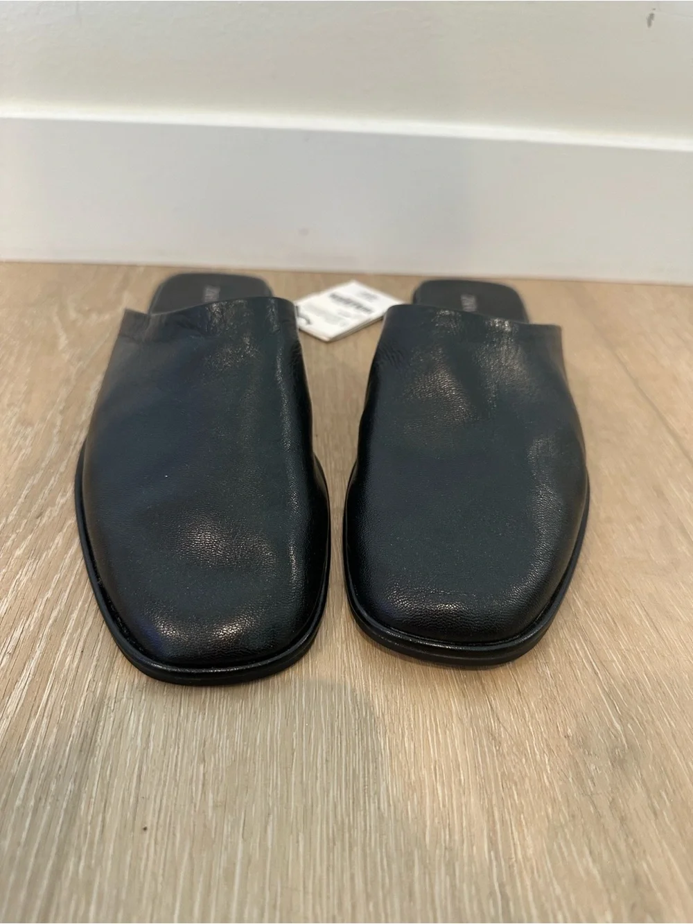 Zara Black Leather Mules - Picture 4 of 6